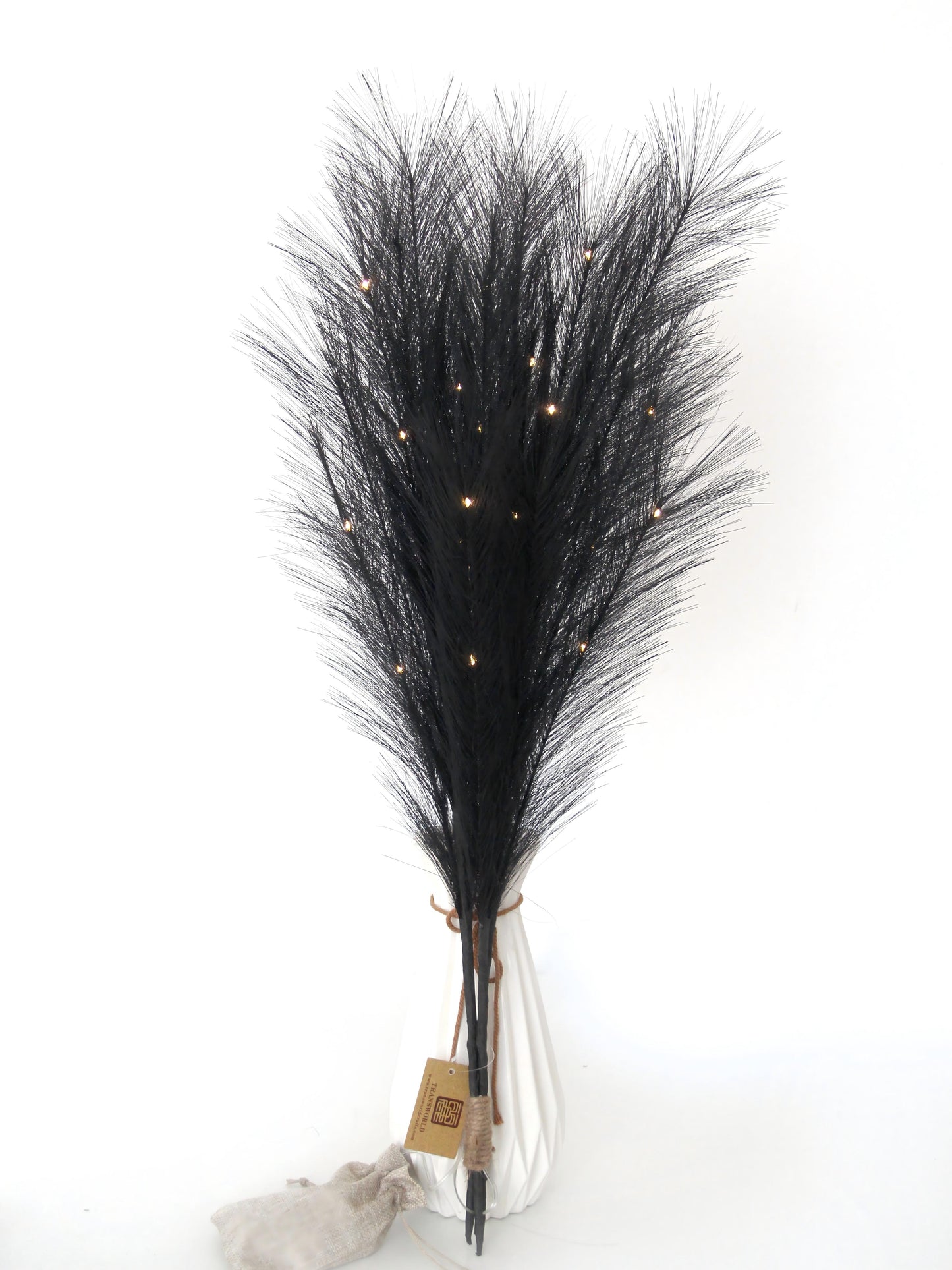 High Quality Artificial Pampas Grass With LED Light Pampas Set of 3(3w/lit ) Handmade Pampas Decor for Party Wedding Home Decoration