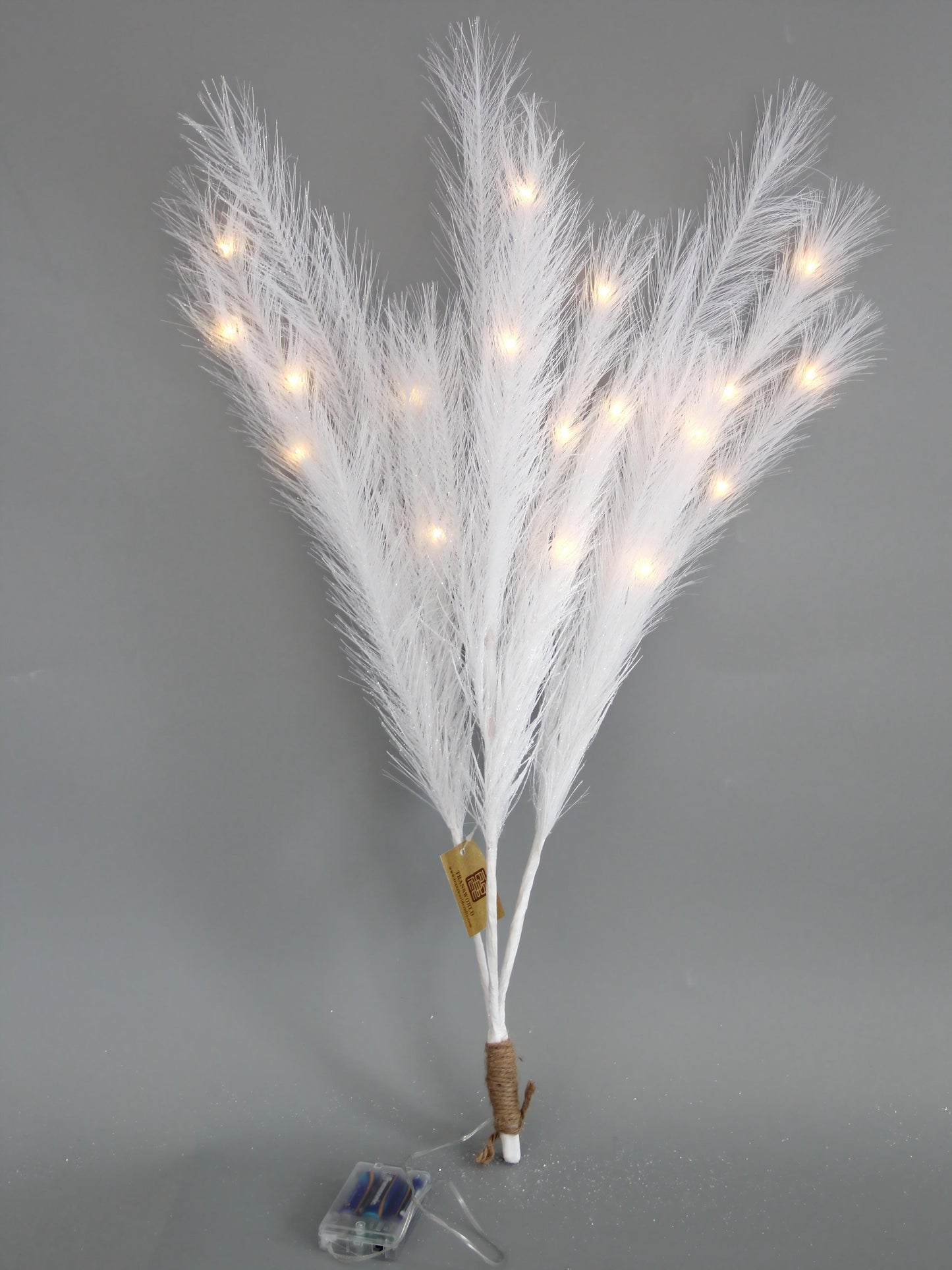 High Quality Artificial Pampas Grass With LED Light Pampas Set of 3(3w/lit ) Handmade Pampas Decor for Party Wedding Home Decoration