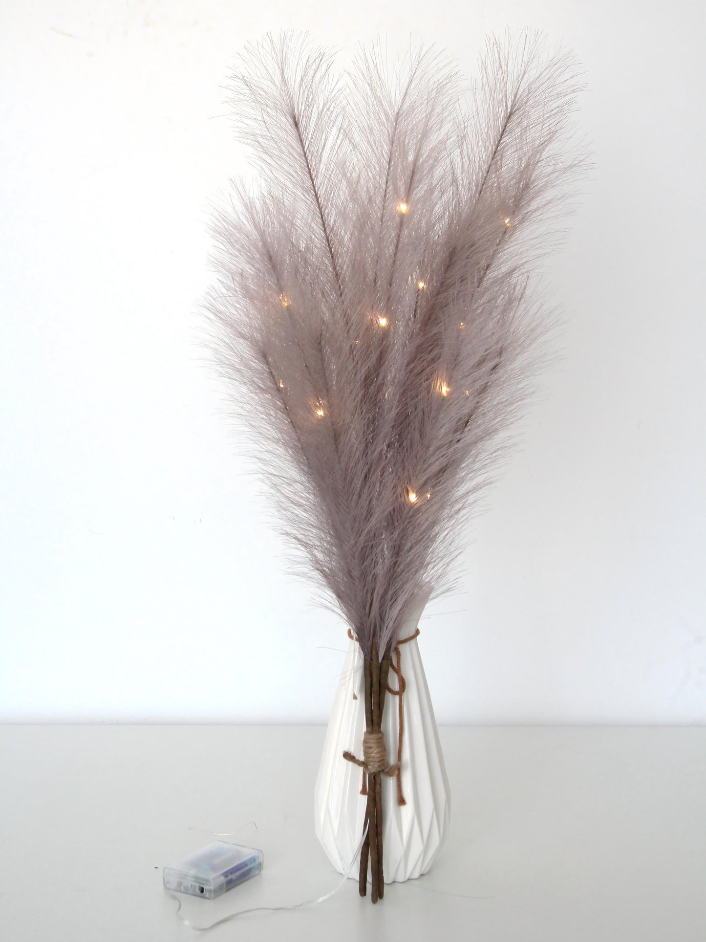 High Quality Artificial Pampas Grass With LED Light Pampas Set of 3(3w/lit ) Handmade Pampas Decor for Party Wedding Home Decoration