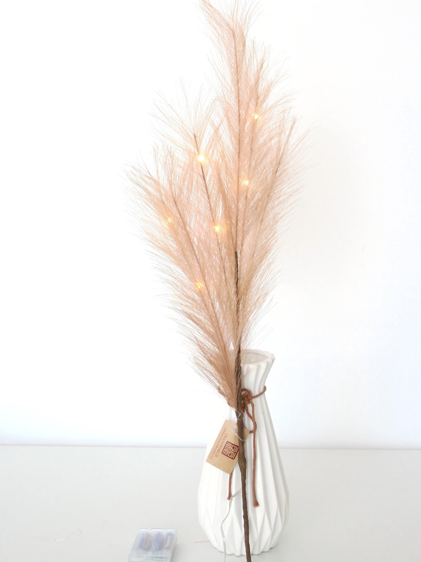 High Quality Artificial Pampas Grass With LED Light Pampas Set of 3(3w/lit ) Handmade Pampas Decor for Party Wedding Home Decoration