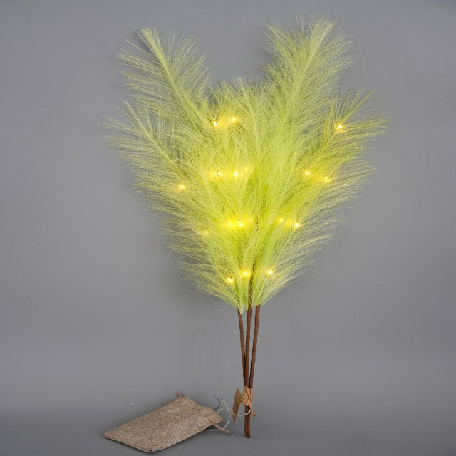 High Quality 31.5inch Artificial Pampas Grass With LED Light Pampas Set of 3(3w/lit ) Pampas Decor for Wedding Home Party Decoration