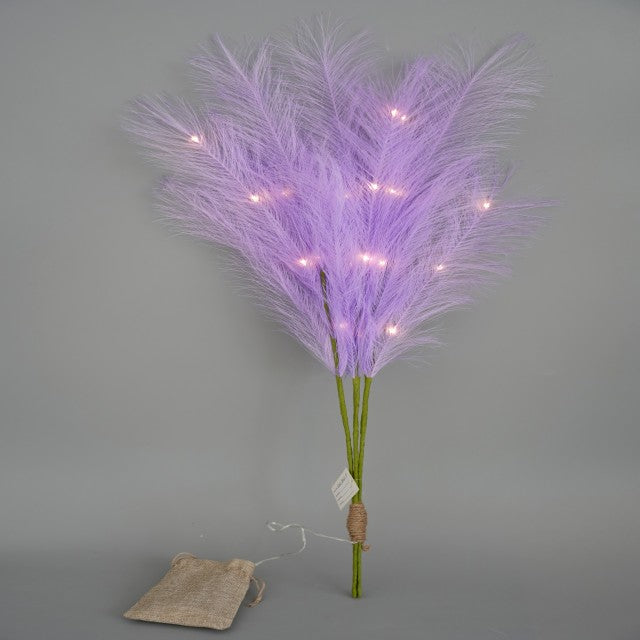 High Quality 31.5inch Artificial Pampas Grass With LED Light Pampas Set of 3(3w/lit ) Pampas Decor for Wedding Home Party Decoration