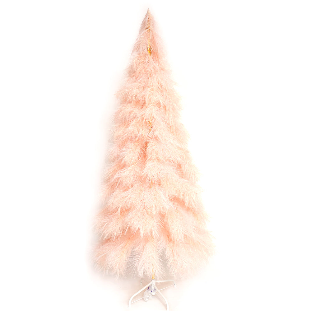 New Arrival 5-6ft Christmas Pampas Tree Fleshcolor Artificial Trees Fluffy Trees For Home Hotel Cafe Wedding Event