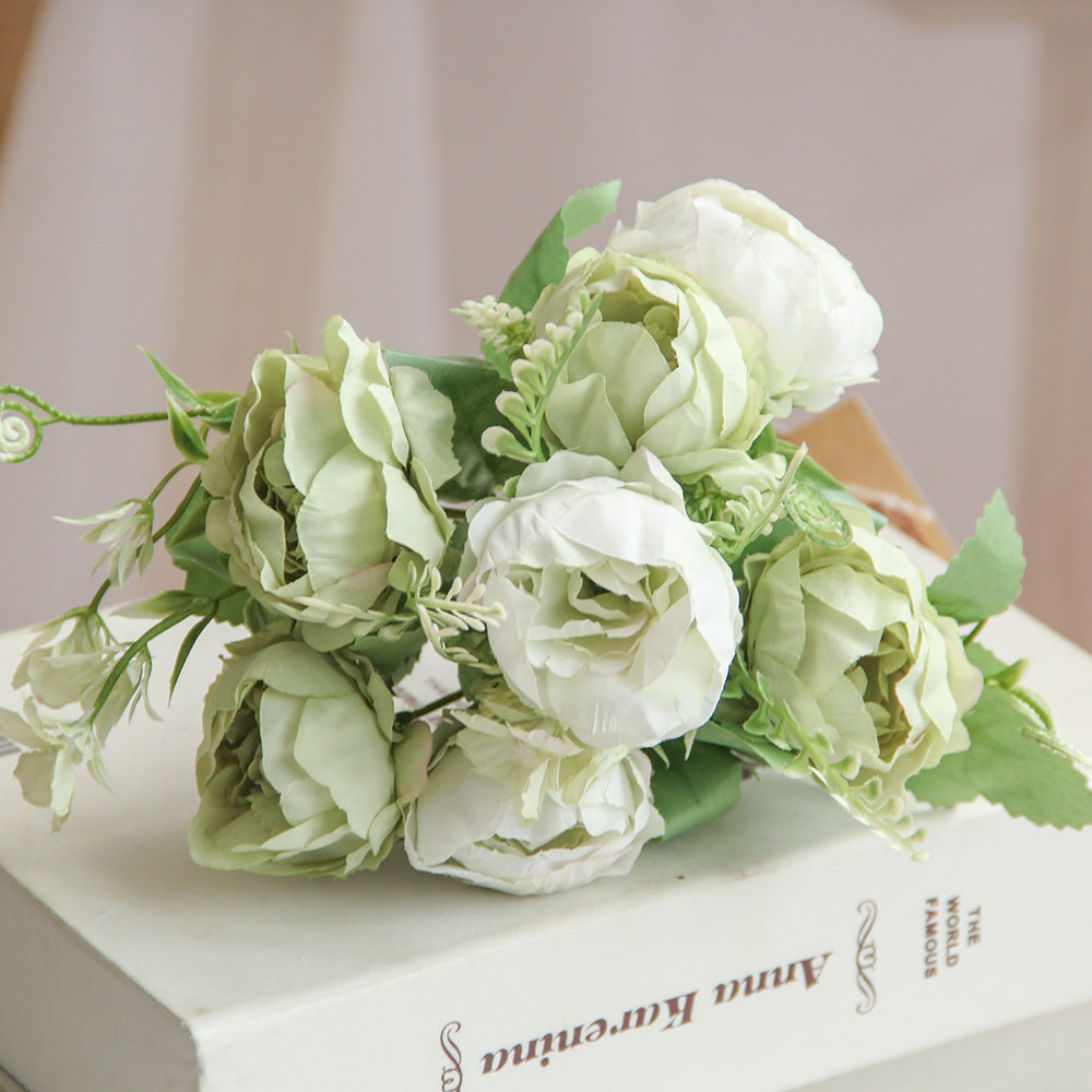Rose Flowers Outdoor Artificial Flowers for Decoration Plastic Flower Garden Porch Window Box Decor Outdoor Indoor Wedding Decor
