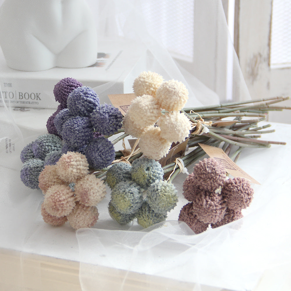 Artificial flowers 6 pcs stems ball flowers for Wedding Centerpieces Arrangements Party Home Table Garden Baby Shower