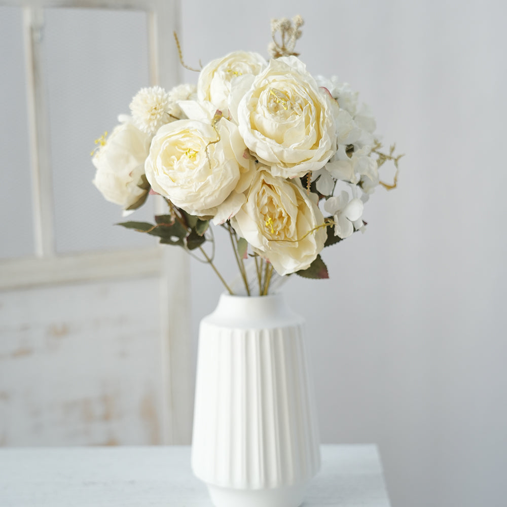 Wholesale Peony Artificial Silk Rose Flower Decorative Flowers for Wedding Home Decoration