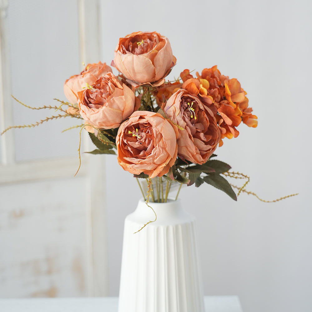 Wholesale Peony Artificial Silk Rose Flower Decorative Flowers for Wedding Home Decoration