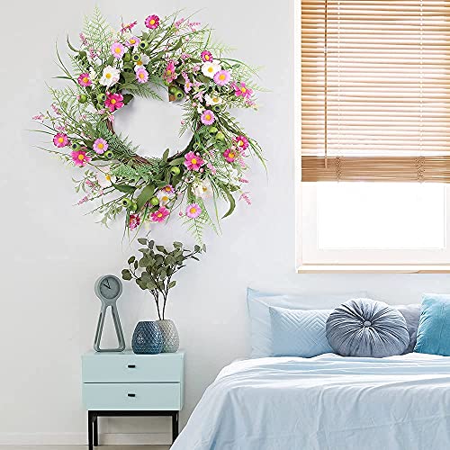 Beautiful Artificial Spring Wreath 60cm Wreaths For Home Decoration Door Hanger Wall Decor Decorative FlowersWreaths and Plants