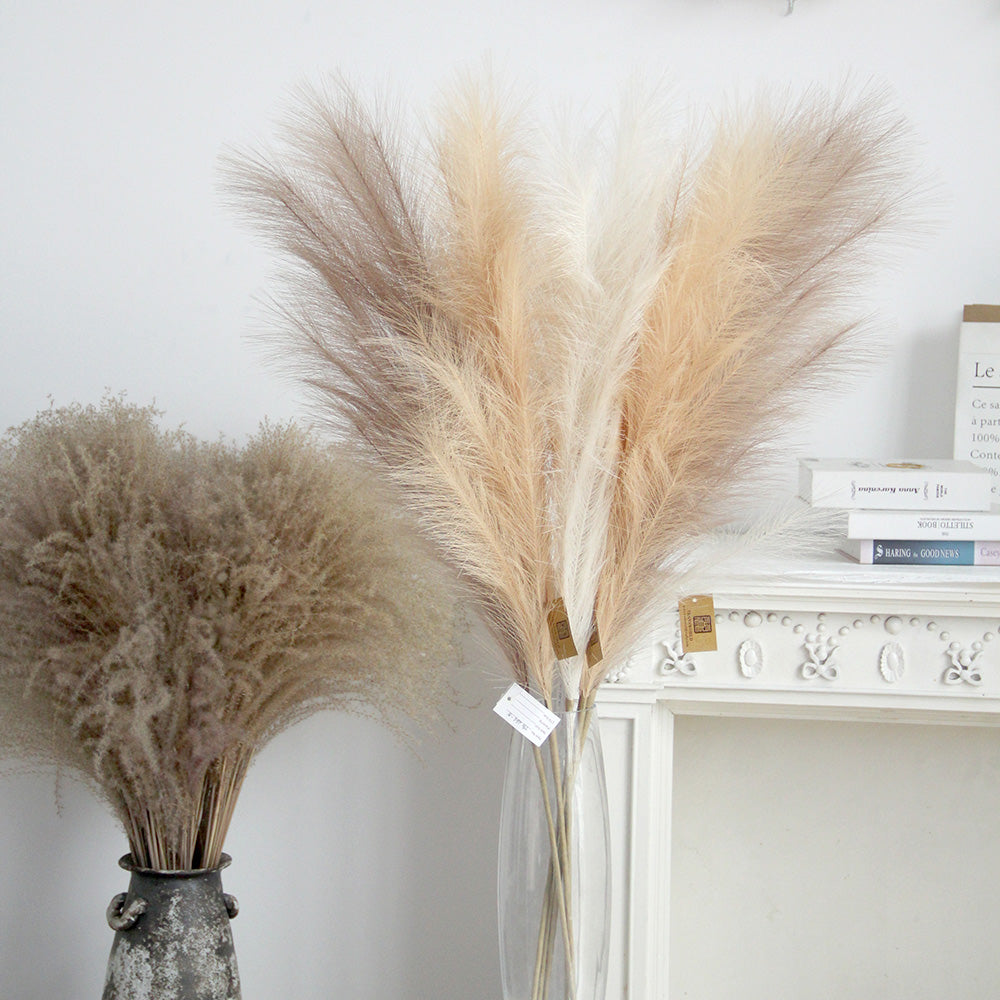 110cm artificial pampas grass decor with removable stems for boho wedding home farmhouse decor