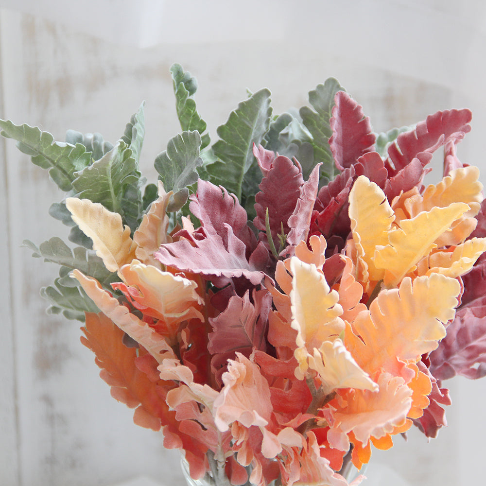 40CM Latest Design Fall Yellow Style Artificial Plant Leaves Decorative Bouquet Artificial Green Plants