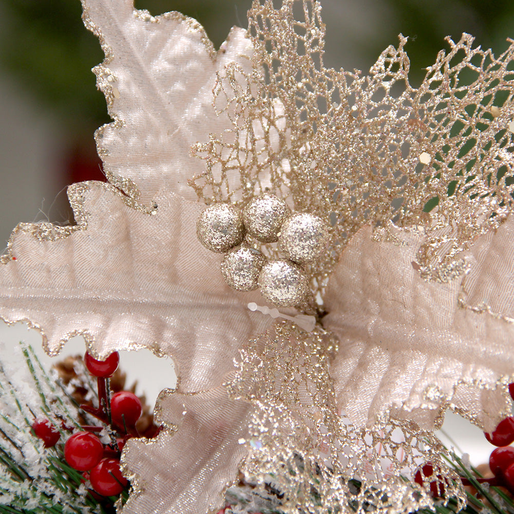 Christmas Artificial Plants Decoration, Plastic Grass Home Garden Planter Party Wedding Decor