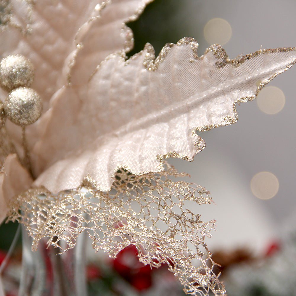Christmas Artificial Leaves Indoor Outdoor Home Garden Planter Party Wedding DIY Decor