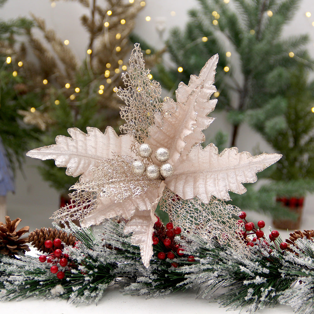 Christmas Artificial Leaves Indoor Outdoor Home Garden Planter Party Wedding DIY Decor