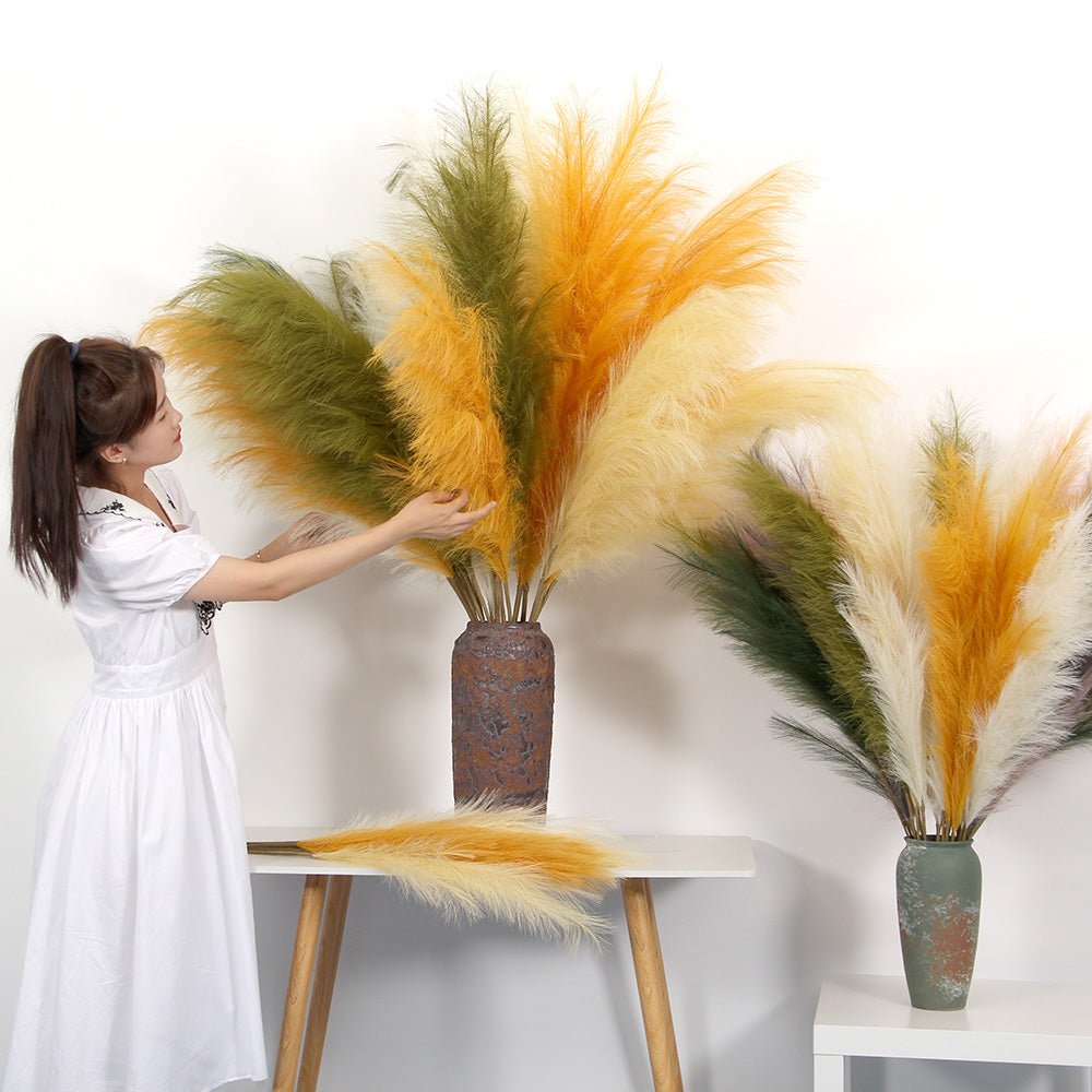 150cm colours 5 pcs a set artificial pampas grass for boho wedding home farmhouse decor