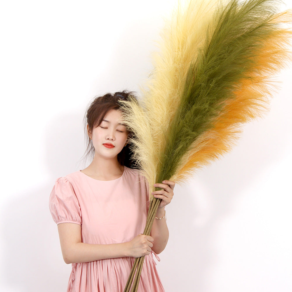 150cm colours 5 pcs a set artificial pampas grass for boho wedding home farmhouse decor