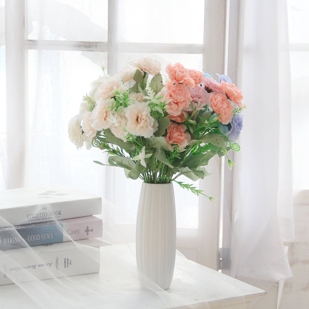 Hot Sale 32CM 10Heads Silk Carnation Artificial Flower Bouquet For Home Wedding Decoration