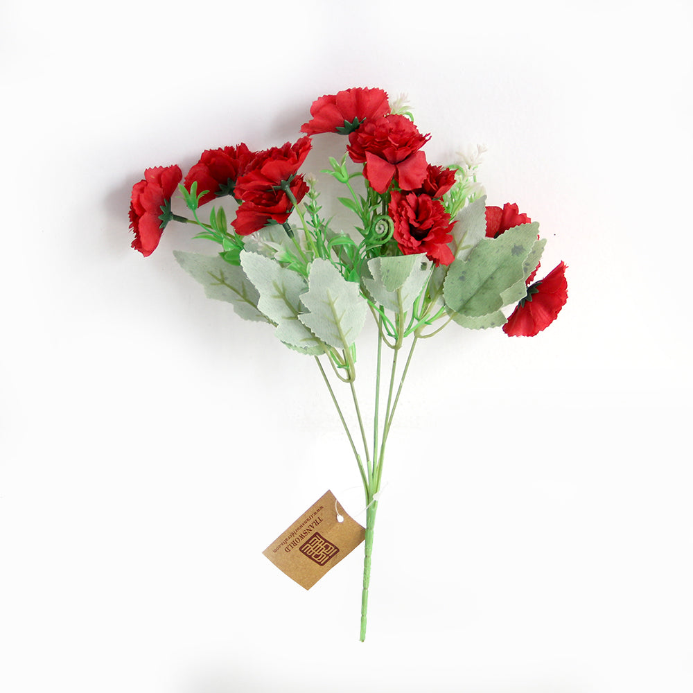 Hot Sale 32CM 10Heads Silk Carnation Artificial Flower Bouquet For Home Wedding Decoration