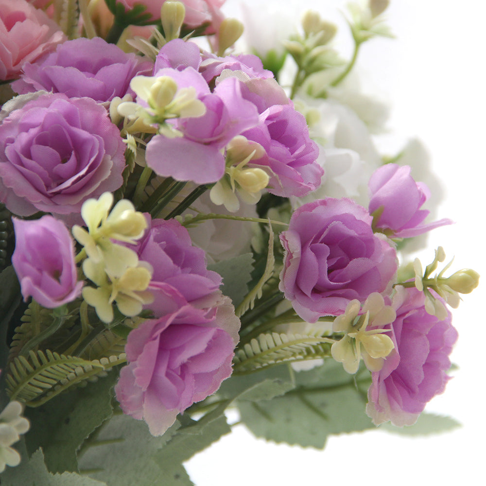 Factory Wholesale Carnation Artificial Flower 30CM Silk Rose Bouquet for Homen Wedding Decoration