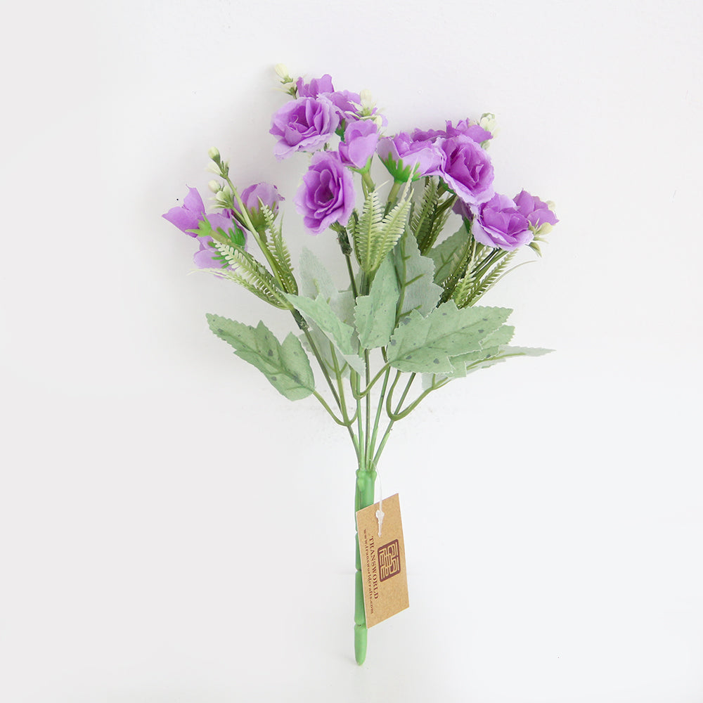 Factory Wholesale Carnation Artificial Flower 30CM Silk Rose Bouquet for Homen Wedding Decoration