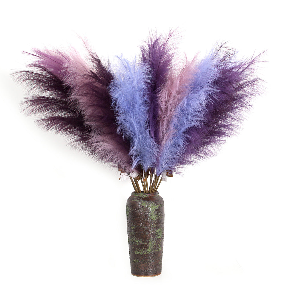 Hot Sale 150cm Pampas Grass Large Purple Series Pampas Grass Artificial Flower For Wedding & Home Decoration Artificial Pampas Grass