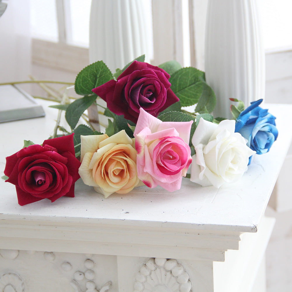 Hot-Selling Item White Roses Artificial Flowers High Quality Roses Wedding Home Bouquet Decorative Rose Flowers