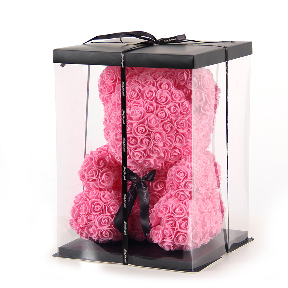High Quality 16inch Rose Bears With Box Gift Eco-friendly Materials Artificial Teddy Bear for Valentines Day Gift Party Decorations