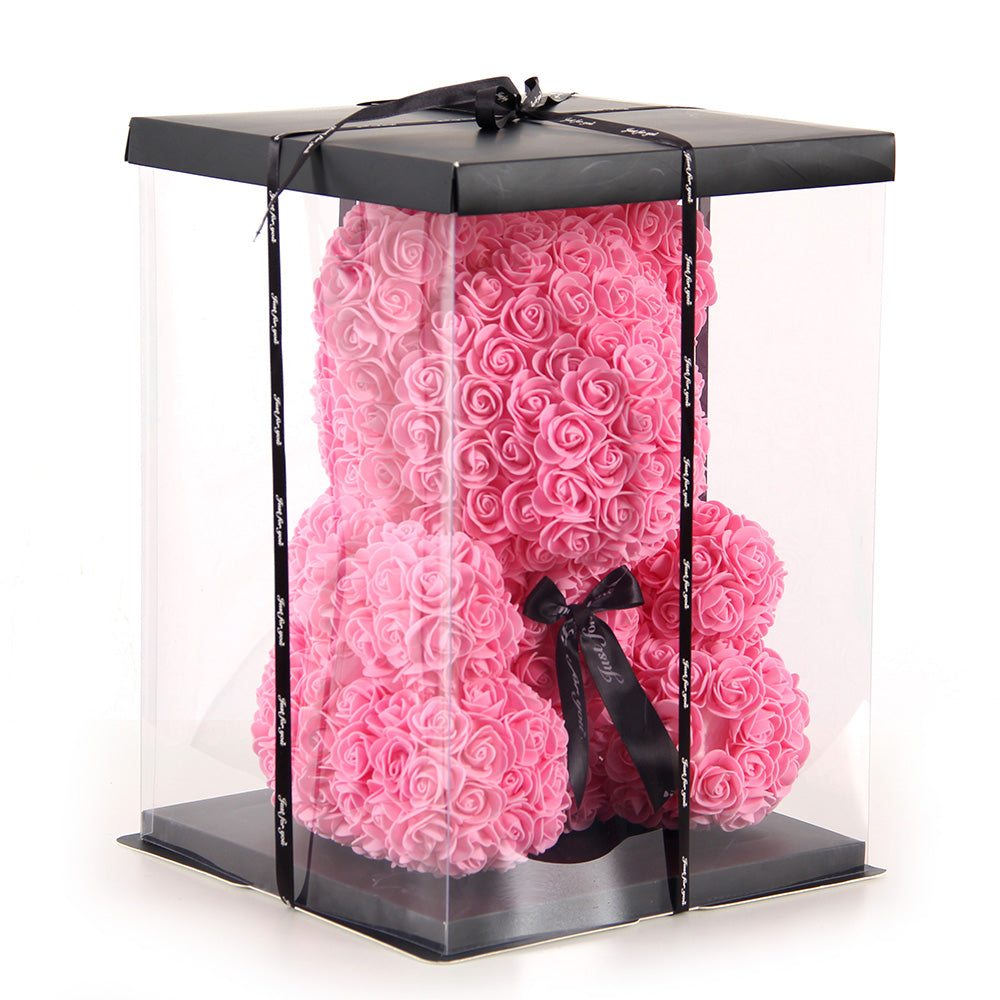 High Quality 16inch Rose Bears With Box Gift Eco-friendly Materials Artificial Teddy Bear for Valentines Day Gift Party Decorations