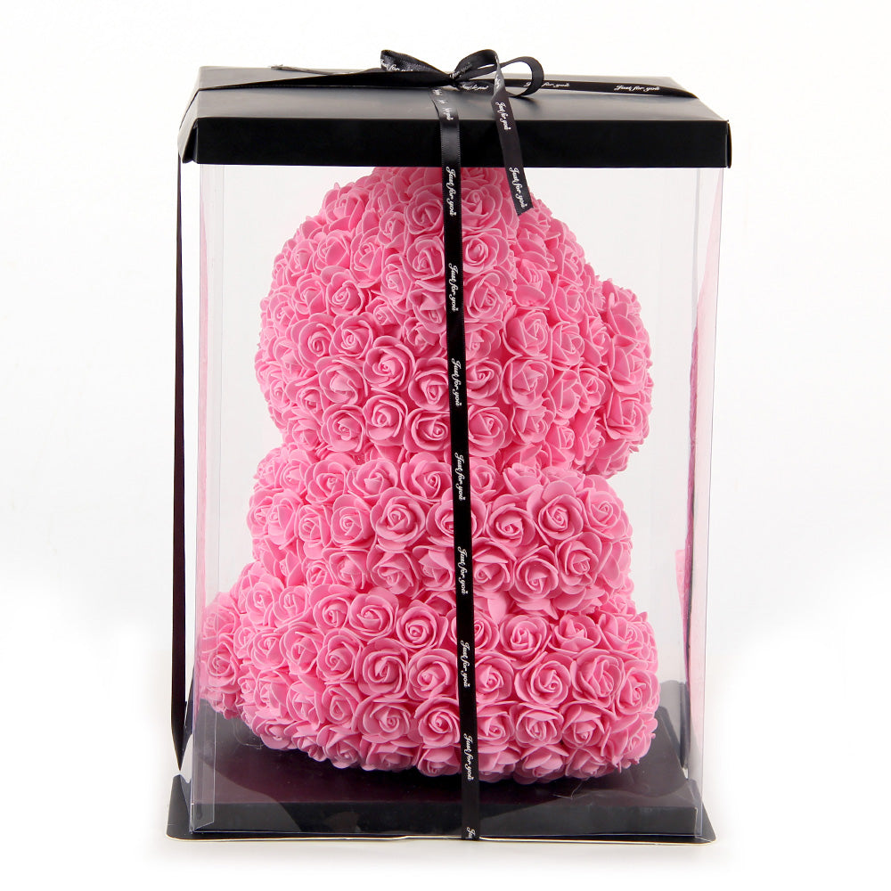 High Quality 16inch Rose Bears With Box Gift Eco-friendly Materials Artificial Teddy Bear for Valentines Day Gift Party Decorations