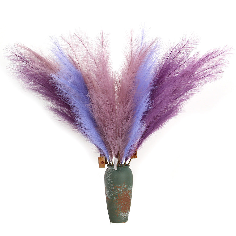 Hot Sale 150cm Pampas Grass Large Purple Series Pampas Grass Artificial Flower For Wedding & Home Decoration Artificial Pampas Grass