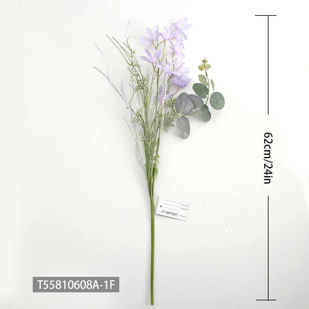 Bedroom Artificial Flowers Bouquet For Home Indoor Decor Wedding Office Store Flower Artificial Purple Flowers