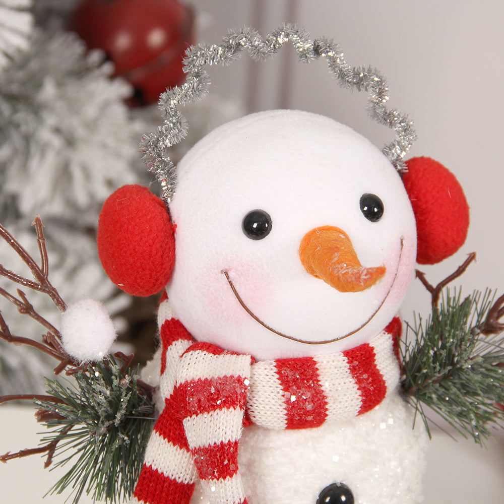 Snowman Felt Christmas DIY Christmas Snowman with Ornaments Christmas Wall for Kids toy