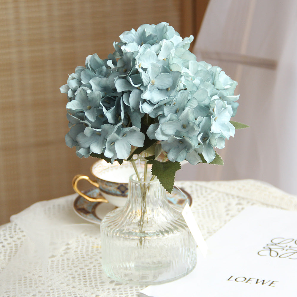 High Quality 13INCH 6 forks Silk Flowers Hydrangea Multicolour Artificial Hydrangea Flowers Good-looking Wedding Flowers