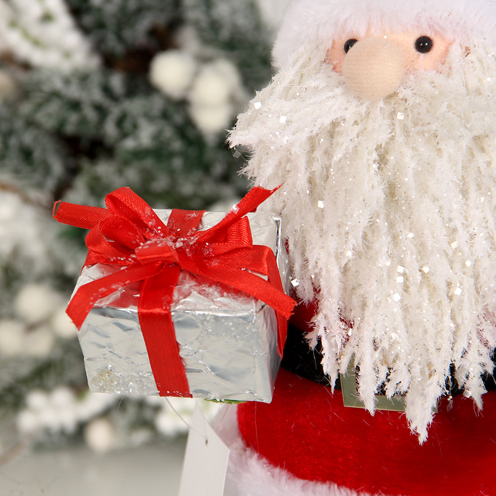 42 cm Santa with Christmas gift and decor