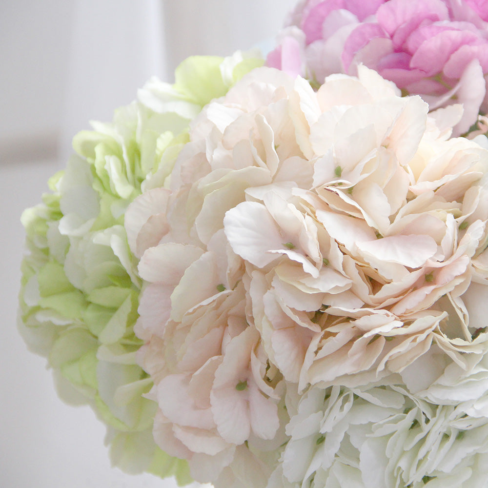 Hydrangea Silk Flower Artificial Hydrangea Silk Flowers Head for Wedding Centerpieces Bouquets DIY Floral Decor Home Decor