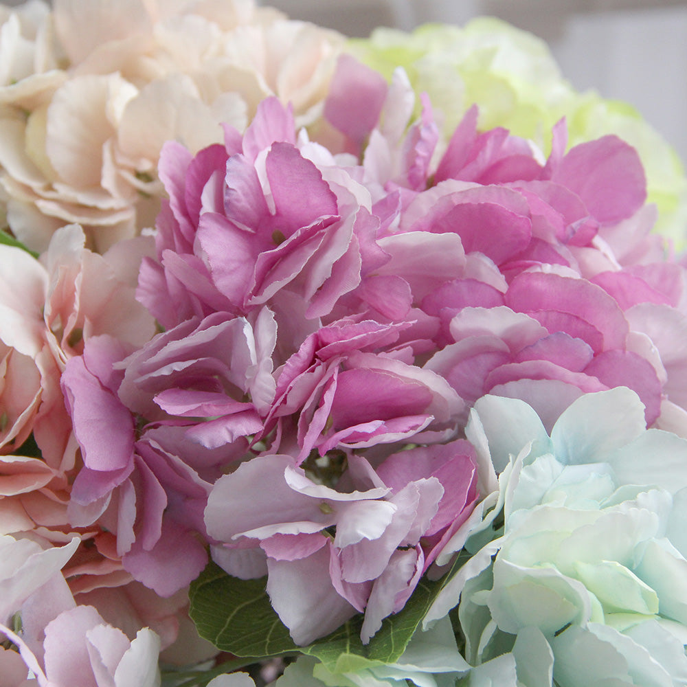 Hydrangea Silk Flower Artificial Hydrangea Silk Flowers Head for Wedding Centerpieces Bouquets DIY Floral Decor Home Decor