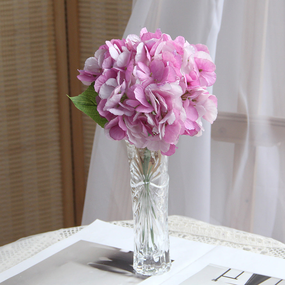 Hydrangea Silk Flower Artificial Hydrangea Silk Flowers Head for Wedding Centerpieces Bouquets DIY Floral Decor Home Decor