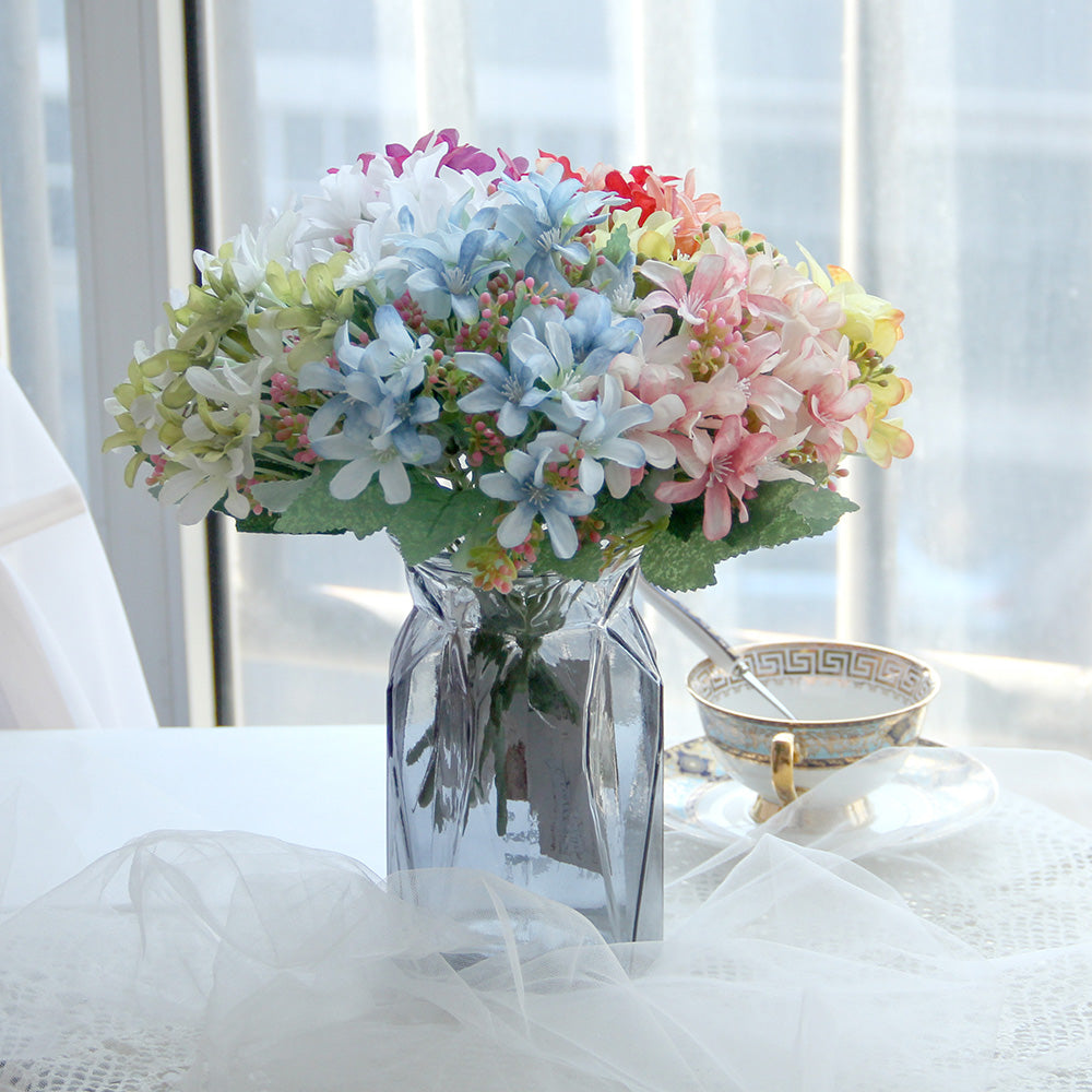 New Design 32cm Daffodils Bouquet Artificial Silk Flowers For Home Decoration Wedding Stage Decoration Bride Holding Flowers
