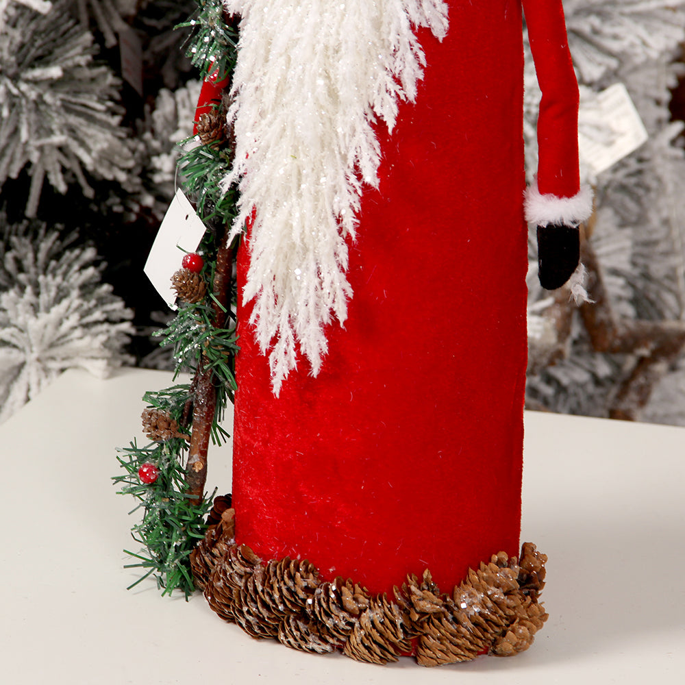 Christmas Ornament 75cm High Size Santa Claus Toy Bushy White Beard Christmas Santa Claus Christmas Decoration