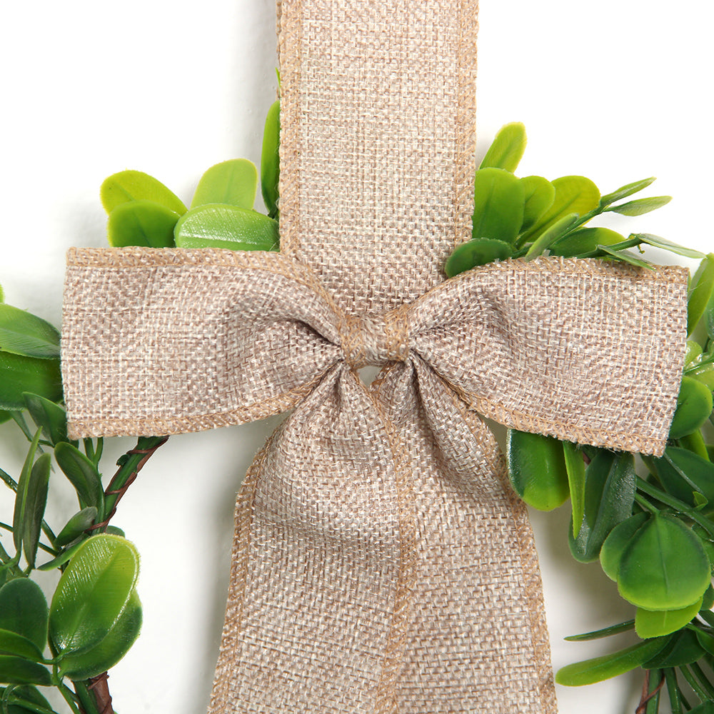 burlap faux Kitchen Cabinet Wreath christmas home and chicken decoration items greeny wreath artificial flower