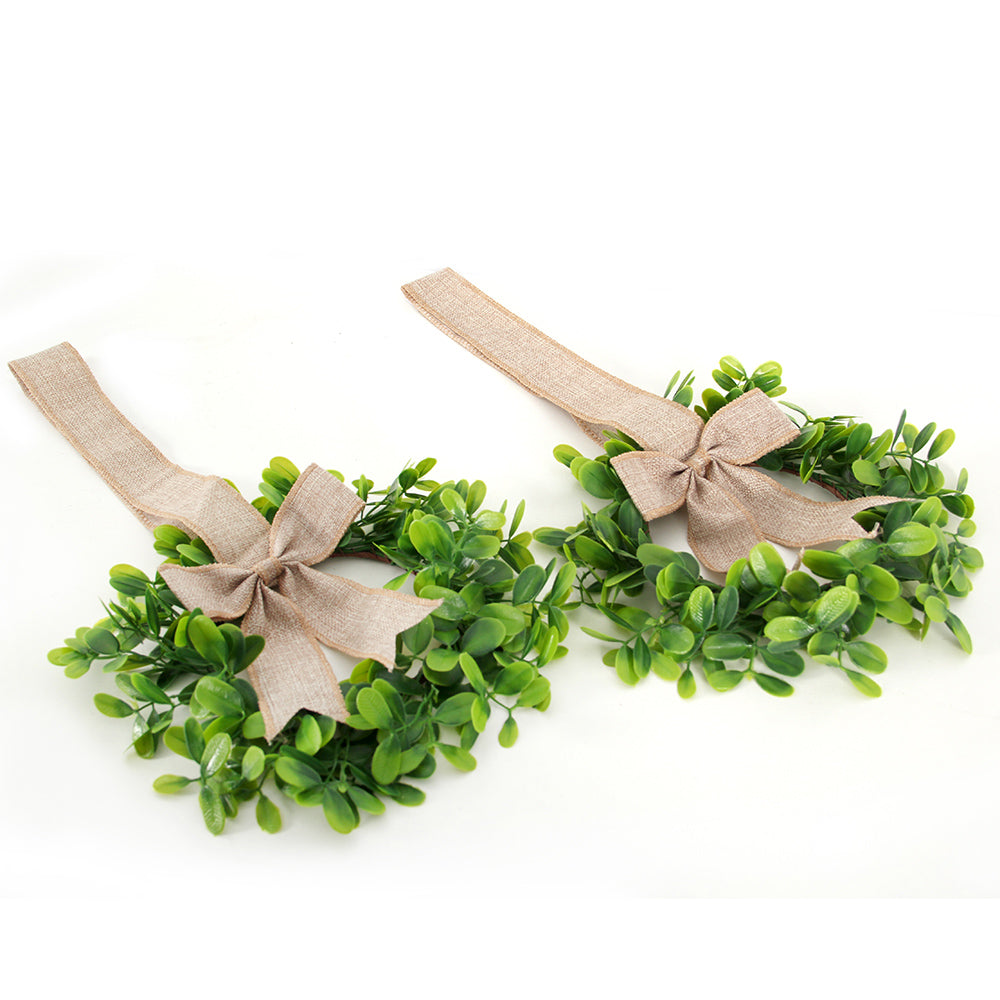 burlap faux Kitchen Cabinet Wreath christmas home and chicken decoration items greeny wreath artificial flower