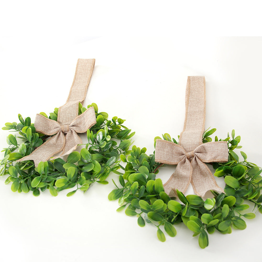 burlap faux Kitchen Cabinet Wreath christmas home and chicken decoration items greeny wreath artificial flower