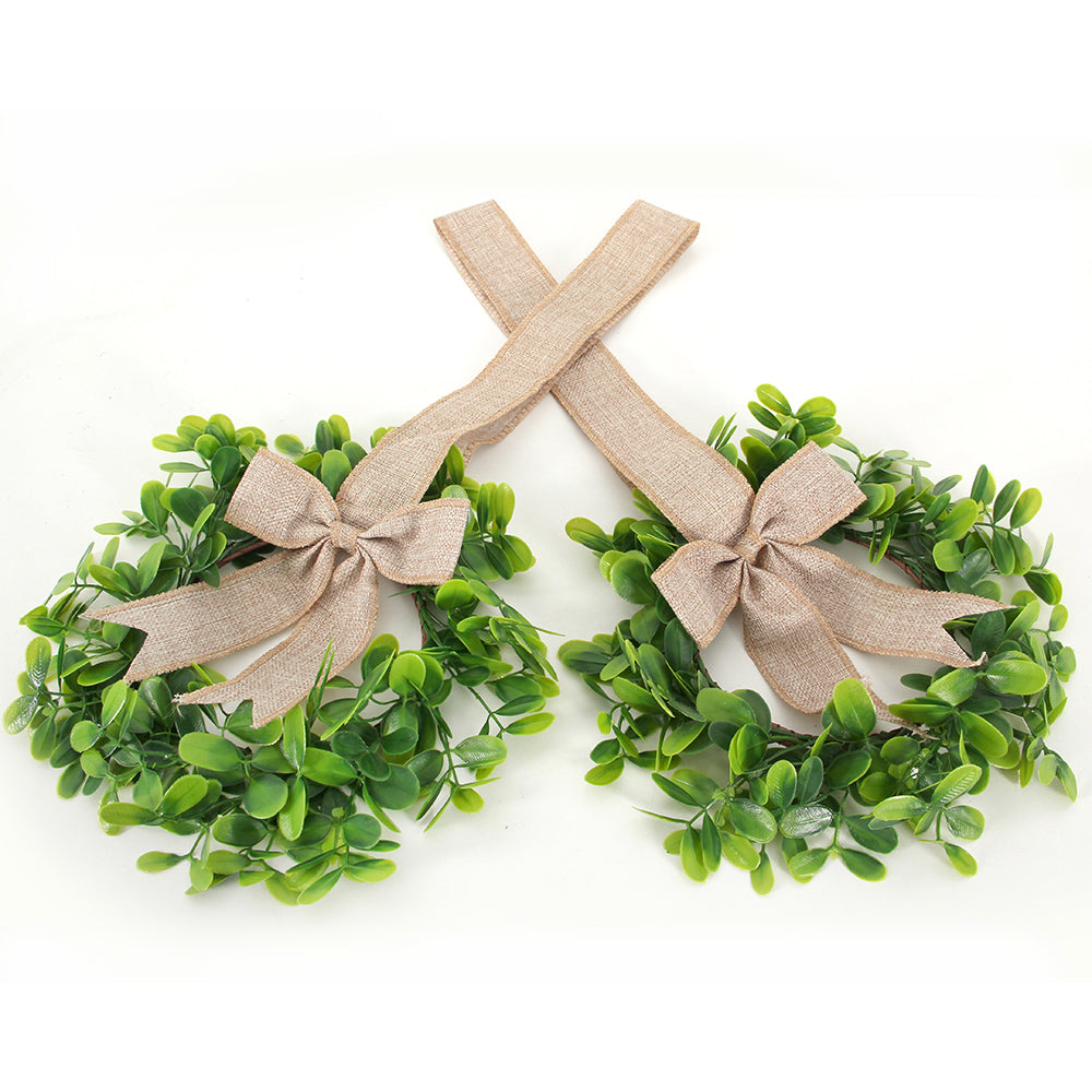 burlap faux Kitchen Cabinet Wreath christmas home and chicken decoration items greeny wreath artificial flower