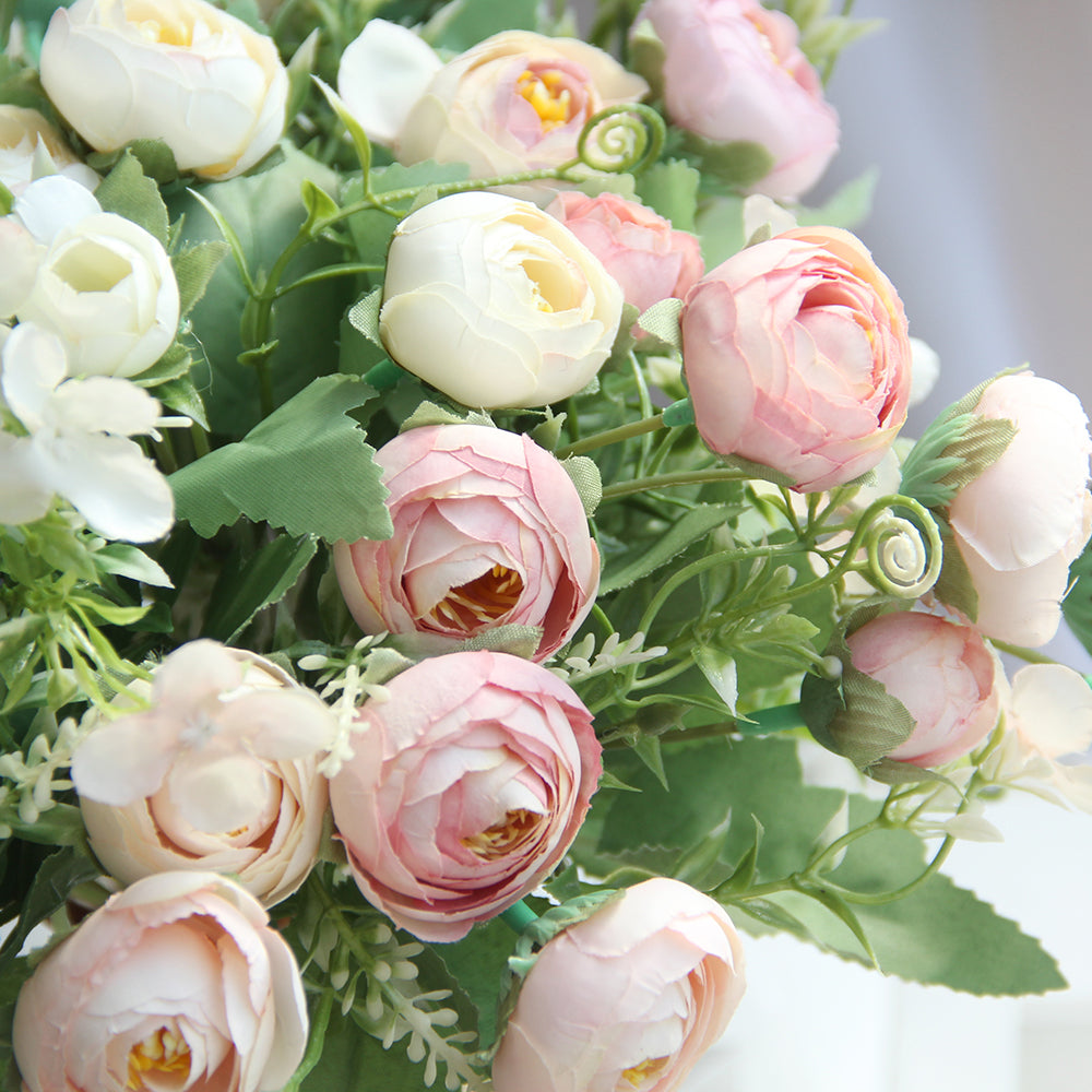 Artificial Silk Flower Bush Wedding and Home Decor Factory Wholesale Garden Outdoor Decorations Hot Flowers Indoor Gifts