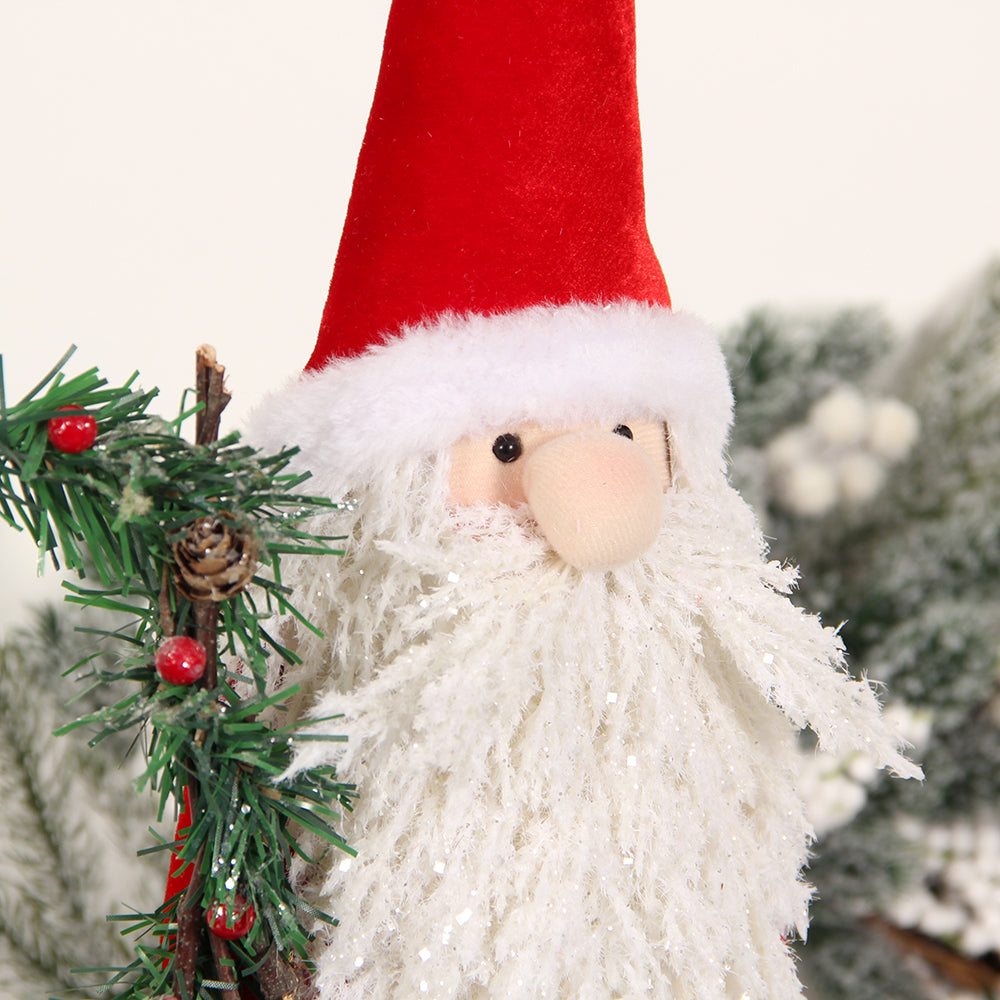 Christmas Ornament 75cm High Size Santa Claus Toy Bushy White Beard Christmas Santa Claus Christmas Decoration