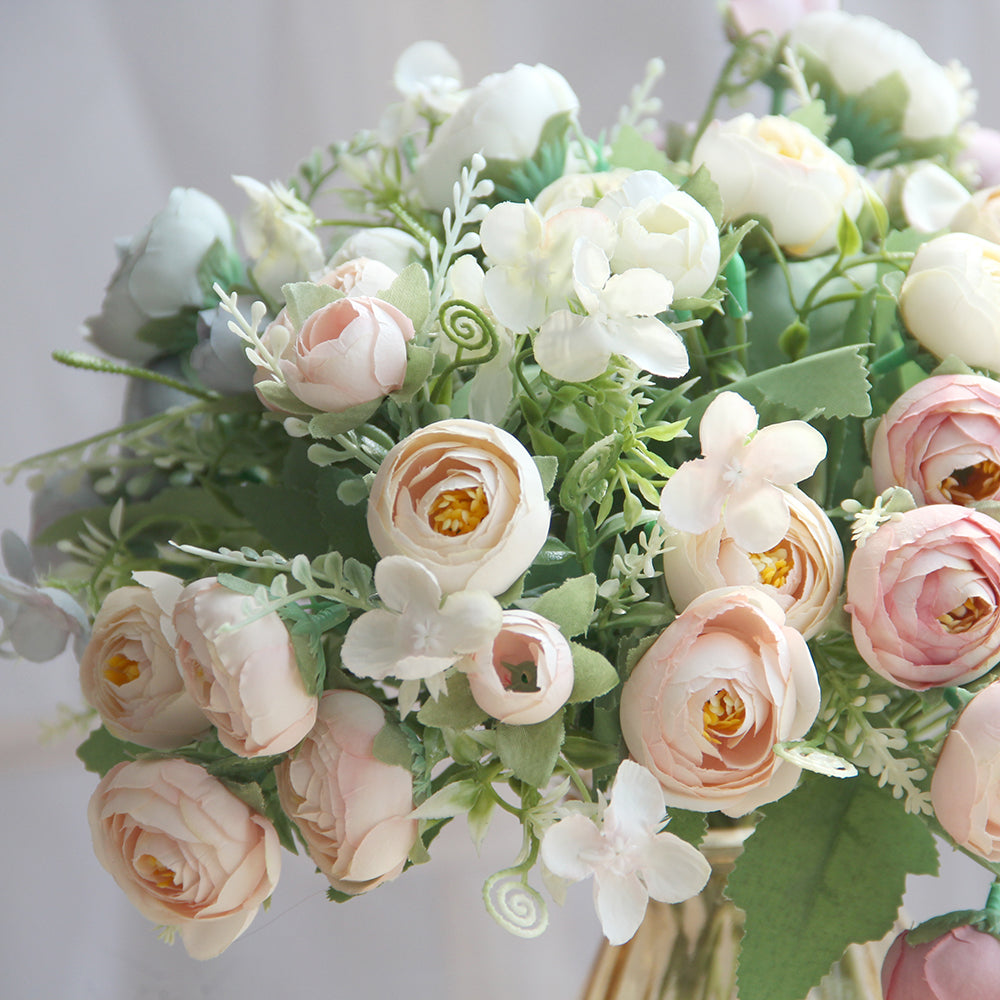 Artificial Silk Flower Bush Wedding and Home Decor Factory Wholesale Garden Outdoor Decorations Hot Flowers Indoor Gifts