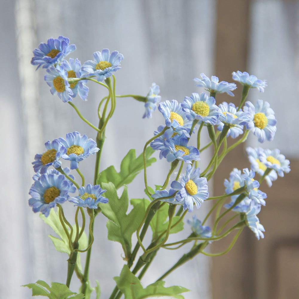 Hand Made 43cm Mini Daisy Spray Artificial Flower Spring and Autumn Decorative Flowers for Wedding Home Hotel Decorations