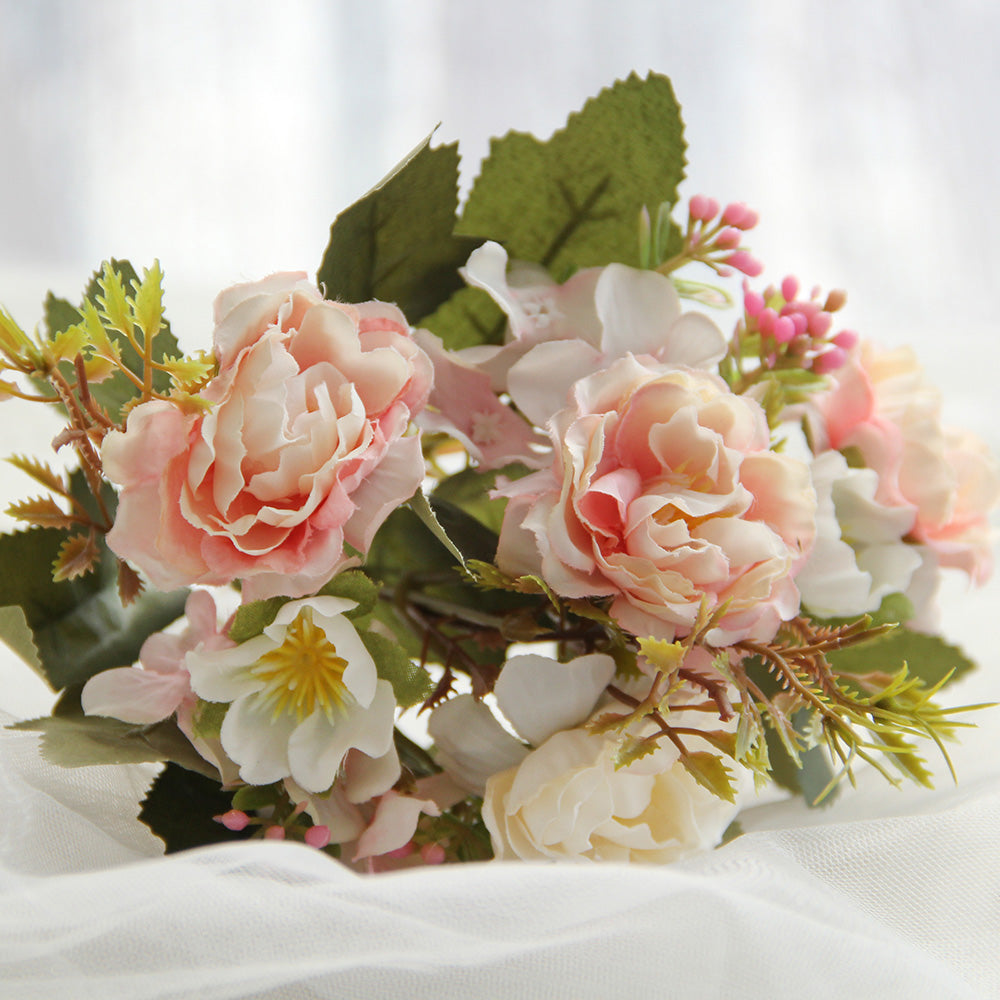 Hand-Made Multicolor Camellia Rose Hydrangea Flower Good-looking Artificial Flowers For Wedding Party Home Store Decor