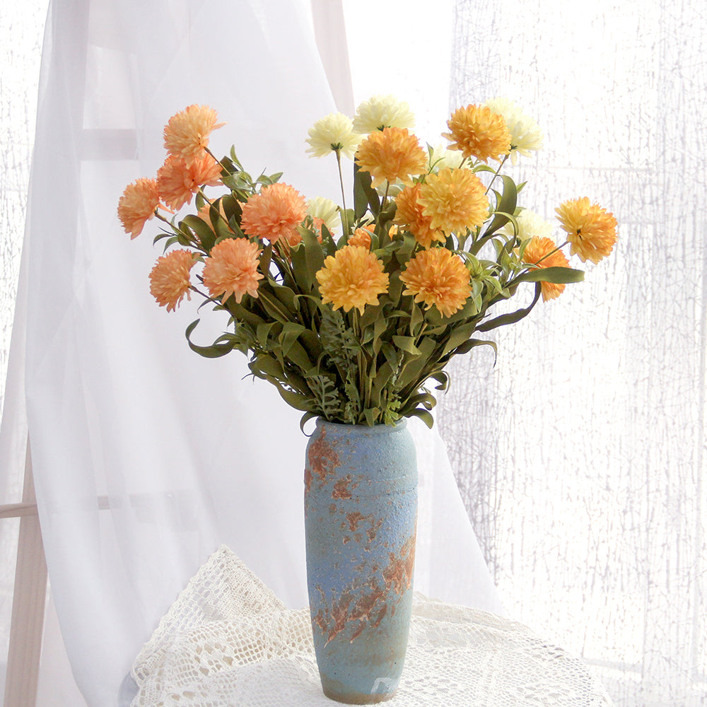 Ins Style Dandelion Artificial Chrysanthemum Ball Artificial Chrysanthemum Bunch Home Decoration Artificial Flowers