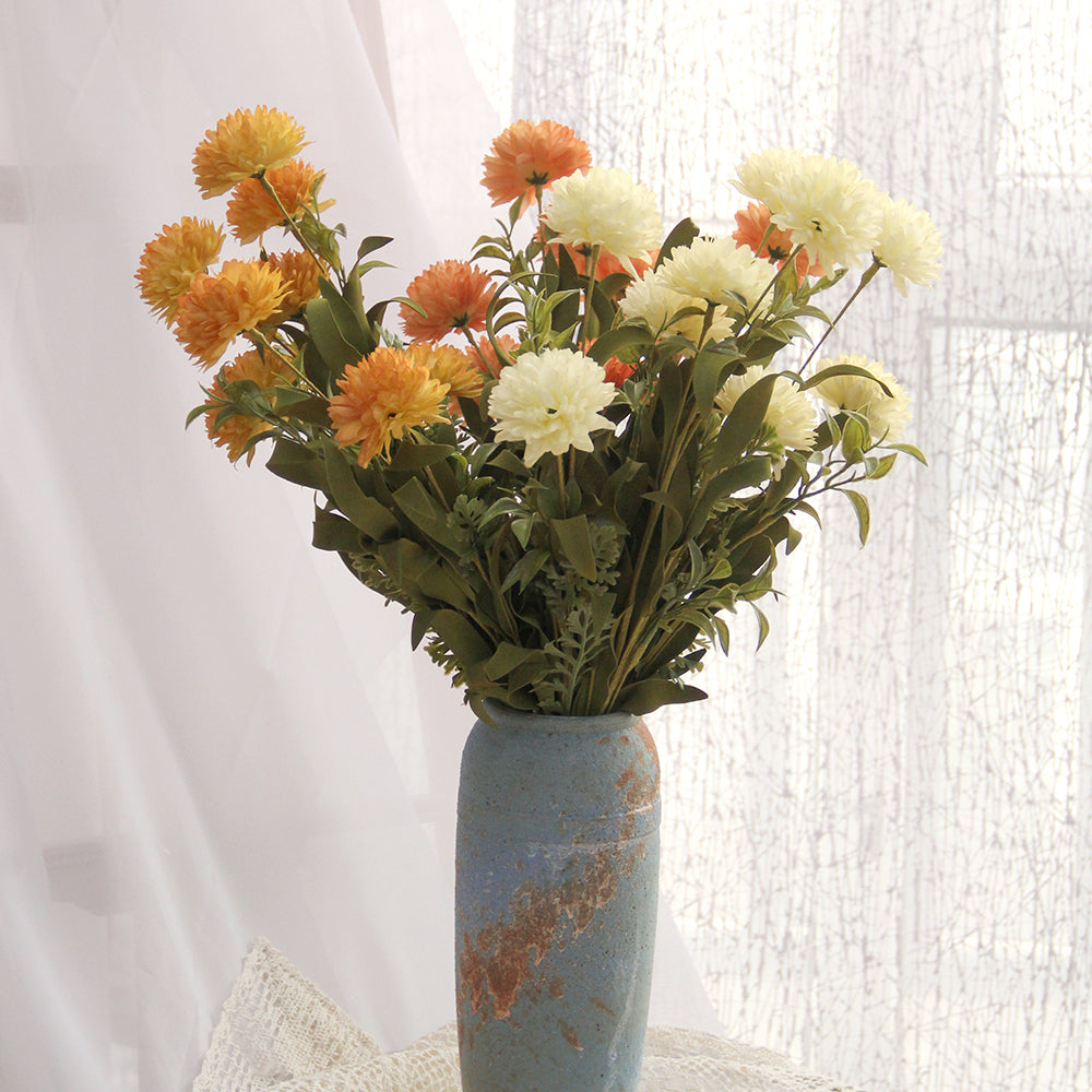 Ins Style Dandelion Artificial Chrysanthemum Ball Artificial Chrysanthemum Bunch Home Decoration Artificial Flowers