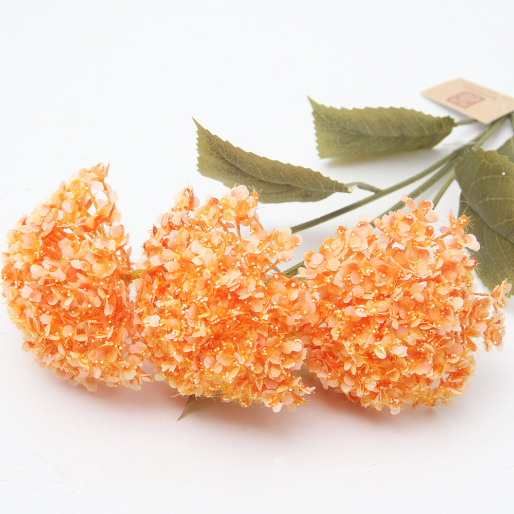 67cm 3 heads wood hydrangea artificial flower summer